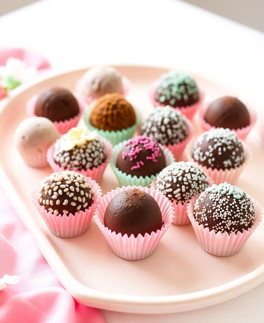 Brigadeiros gourmet coloridos